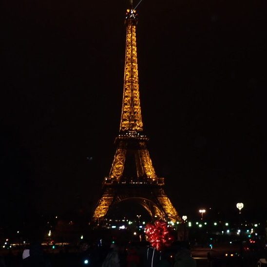Eiffel tower at night